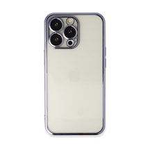 Apple iPhone  Uyumlu,  13 Pro Kılıf Razer Lensli Silikon - Mor