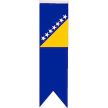 Masa Üstü Kırlangıç Bosna Hersek Bayrağı - 8X30Cm Çift Taraflı Sa
