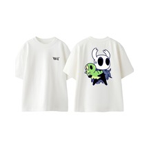 Thewert Hollow Knight 5 Tasarım Sırt Baskılı Pamuk Beyaz Oversize T-shirt