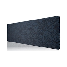 Klasse Pro - 10 Farklı Model Dikişli Kenar 90x40 Cm Oyuncu Gaming Mouse Pad Dark Grey Map Lines, 90x40 Cm