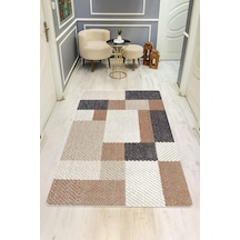 Parlak Kadife Kumaş Dijital Baskı Modern Desenli Dot Kaymaz Tabanlı Halı H1072 Renkli