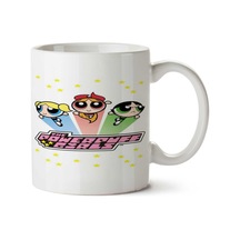 The Powerpuff Girls Yıldızlar İki Tarafı Baskılı Kupa Bardak Çok Renkli