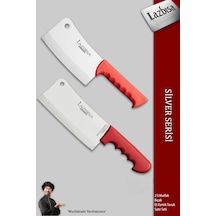 Silver Serisi Et Kemik Tavuk Satırı Mutfak Bıçak Satırı 2 Li Set