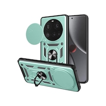 Xiaomi Mi 15 Ultra Kılıf Pars Lens Yüzüklü Silikon - Yeşil Diğer