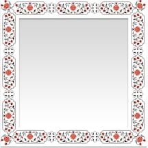 Art Deko Kare Dekoratif Ayna Çok Renkli