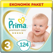 Prima Bebek Bezi Premium Care 3 Beden Ekonomik Paket 2 x 62 Adet 2'li