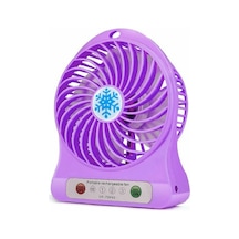 Masaüstü Pili Fan Vantilatör Kademeli Usb Girişli Mor