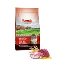 Bonnie Renkli Taneli Sığır Etli Yetişkin Kedi Maması 1500 G