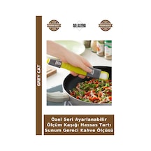 Özel Seri Ayarlanabilir Ölçüm Kaşığı Hassas Tartı Sunum Gereci Kahve Ölçüsü Çok Renkli