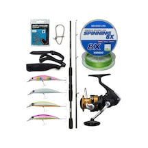 Yek Outdoor Spin Olta Seti Okuma Wave Power 8'0 2.44 Cm 15-40 Gr 2 Parça Spin Kamışı&shimano Makina Fx 4000 Fc