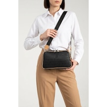 Just Polo Kadın Siyah-taba Ayarlanabilir Uzun Askılı Omuz Çantası-bd4023bd Siyah - Camel