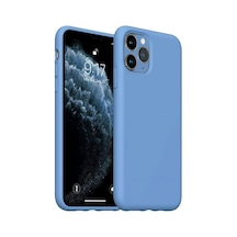 Apple iPhone  Uyumlu,  11 Pro Max Kılıf Nano İçi Kadife Silikon - Mavi