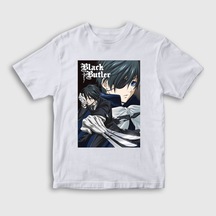 Presmono Unisex Çocuk Poster Anime Kuroshitsuji T-Shirt