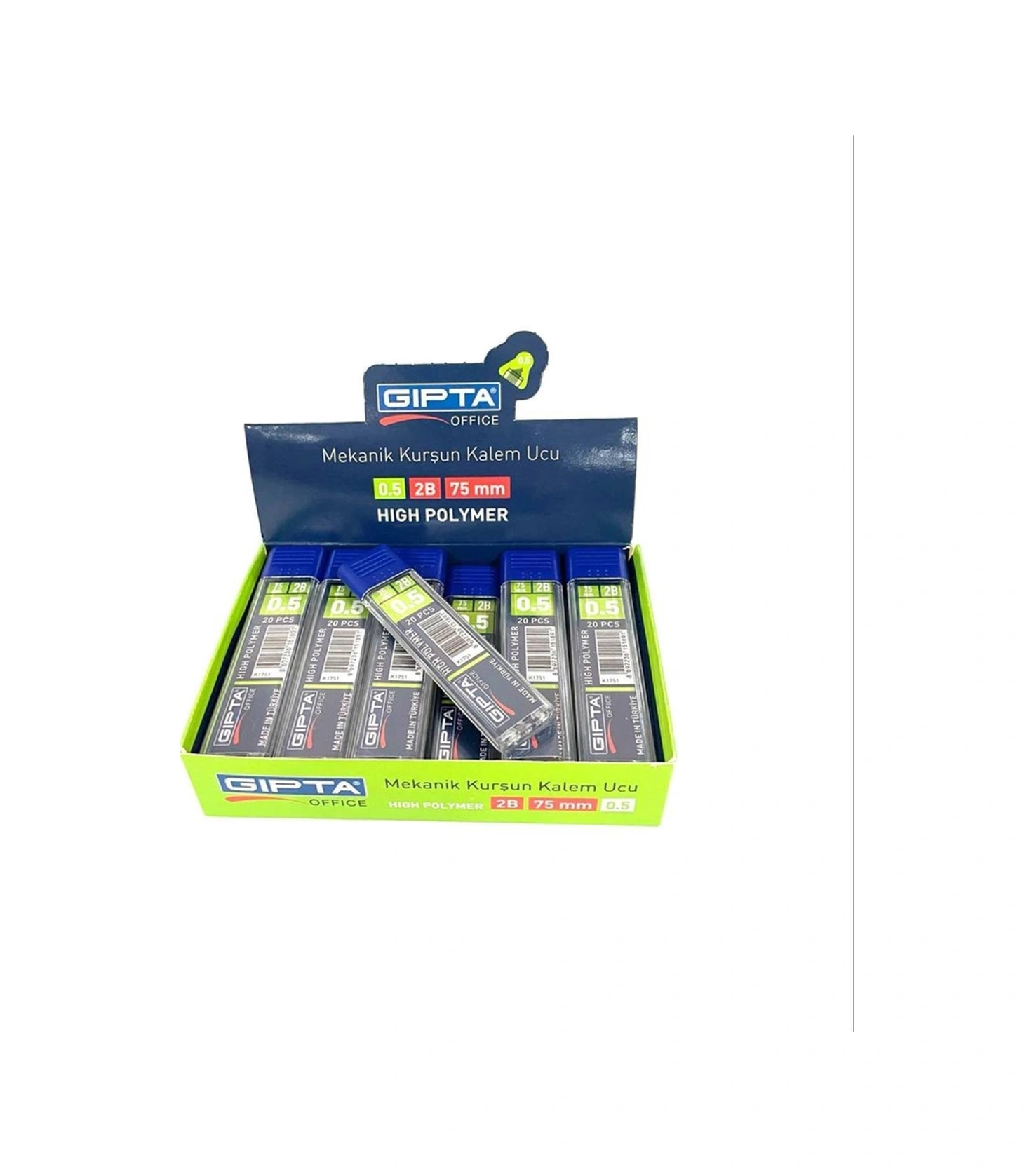 0.5 Mm 2b 75 Mm Uç 20'li Tüpte 24 Tüp-1 Paket