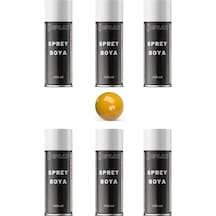 6 Adet Ral 1007 Koyu Nergiz Sarı Sprey Boya 400 Ml.