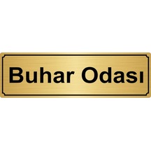 Buhar Odası Yönlendirme Levhası 10Cmx20Cm Altın Renk Metal