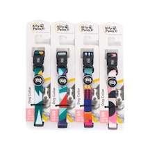 Ally Paws Köpek Boyun Tasması S Beden 25-40 Cm Desenli Klips Tokalı Çok Renkli