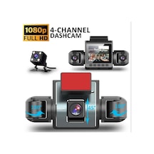 Araç İçi Kamera 4 Kameralı 170 Derece Açılı Yol Takip İç Mekan Ve Arka Kamera Kayıt 1080p Fullhd