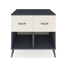 Kronos Şifonyer 2 Çekmeceli 88x59x80 Antrasit-çam/aytaşı Çam/aytaşı