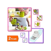 Hazneli Limon+narenciye Sıkacağı + Sarımsak Rendesi - Pratik Mutfak Yardımcısı Set - Khg742 Sert Pla Diğer