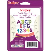 Sculpey Flexible Push Mold Esnek Model Kalıbı Harf Ve Numara Apm76