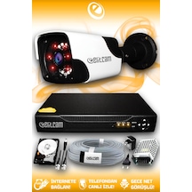 Elitcam 1 Kameralı Panda 1 Dış Kamera Set 2 TB HDD Full HD Gece Görüşlü Güvenlik Kamerası Sistemi