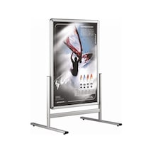 Alüminyum Çift Iki Taraflı 50X70Cm Kısa Ayak Reklam Poster Pano