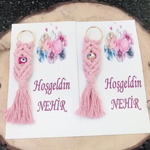 Nazarlıklı Makrome Anahtarlik Hediyelik Bebek Şekeri 30 Adet