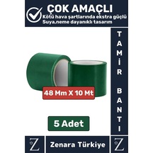 Ultra Güçlü Suya Neme Dayanıklı Çok Amaçlı Onarım Tamir İzolasyon Bantı Yeşil 48 Mmx10 Mt 5 Adet