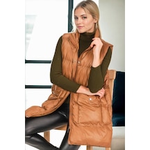 Z6729 Dewberry Hk Style Bayan Yelek-camel-1 Camel-1