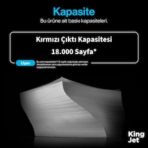 Kingjet Kyocera Uyumlu  Tk-5315 Kırmızı Standart Kapasiteli Tekli Çipli Uyumlu  Toner