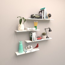 Rafkestir 4 Lü Raf Set ( 80-80-60-60 ) Beyaz ( Mat )