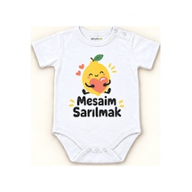 Babylimon Mesaim Sarılmak Beyaz Kısa Kollu Çıtçıtlı Bebek Zıbını Beyaz - Mesaim Sarılmak - 928161952 Beyaz - Mesaim Sarılmak