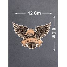 Kişiye Özel Ad Soyad Kartal Sticker - Kartal Eagle Beşiktaş Sticker - Araba Oto Motosiklet Karavan Sticker - 00070 12X8 Cm