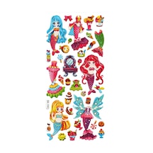 Sticker Kabartmalı Stiker Defter, Planlayıcı Etiket Sk100 9x18 Cm- Denizkızı Giydirme