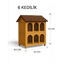 Kedi Evi Kedi Yuvası Kedi Barınağı 6 Kedilik Suya Ve Kara Dayanıklı Dış Mekan Kedi Yuvası