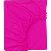 60x120 Cm Pamuklu Ve Lastikli Fittet Penye Bebek Çarşafı-fuşya