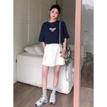 Unisex Thousand Baskılı Tasarım Tshirt Lacivert