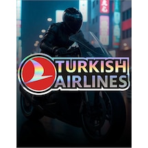 Hologram Tekli Turkısh Aırlınes Araba, Motorsiklet, Kask, Laptop,cam Sticker 15x7 Cm 1