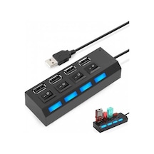 4 Port Usb Çoklayıcı 2.0 Hub Switch Çoğaltıcı Işıklı Anahtarlı