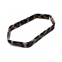 Angel Çanta Aksesuar Leopar Renk Derili Metal Çanta Ağzı 33 Cm
