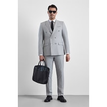 Süvari Gri Slim Kruvaze Yaka 6 Drop Takım Elbise Tk1006900395-s05 Süvari Gri Slim Kruvaze Yaka 6 Drop Takım Elbise Tk1006900395-s05