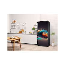 Renkli Balık Buzdolabı Kaplama Sticker Kendinden Yapışkanlı Folyo 75x200 Cm