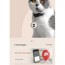 Anjiexun Evcil Hayvan Anti Kayıp Gps İzleyici Bluetooth Akıllı Su Geçirmez Konum Belirleyici,köpek