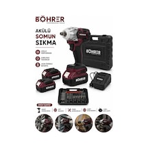 Böhrer Ba011406 Çift Akülü Darbeli 450nm Şarjı Somun Sıkma Makinesi