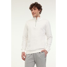 Lumberjack Mb Bs47 Hzıp Sw 5fx Ekru Erkek Sweatshirt Bej