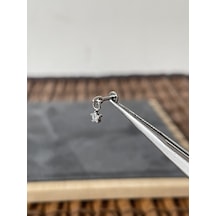 Yüksek Kalite G23 Titanium Yıldız Sallantı Titanyum 6 X 1.2 MM Labret Piercing Beyaz