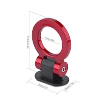 Geeroyoo Araba Dekorasyon Aksesuarı - Dairesel Yapışkan Tırmanma Kanca - Evrensel Uyumlu - Kırmızı - Abs Plastik - Sadece Dekoratif Kullanım