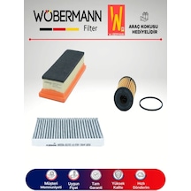 Wöbermann Palio 1.3 MJET Filtre Bakım Seti 2003-2012 3'lü Karbonlu