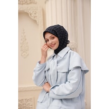 Silk Home Olinda Eşarp 48004-78 Koyu Lacivert, Gri